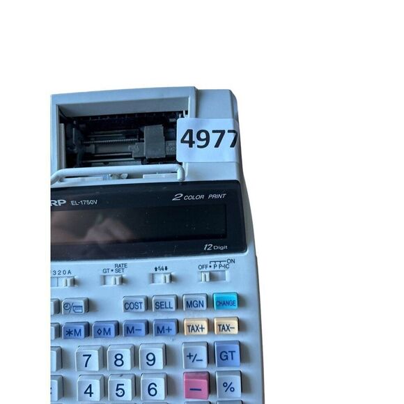 Sharp EL-1750V 12-Digit Printing Calculator - Picture 5 of 5